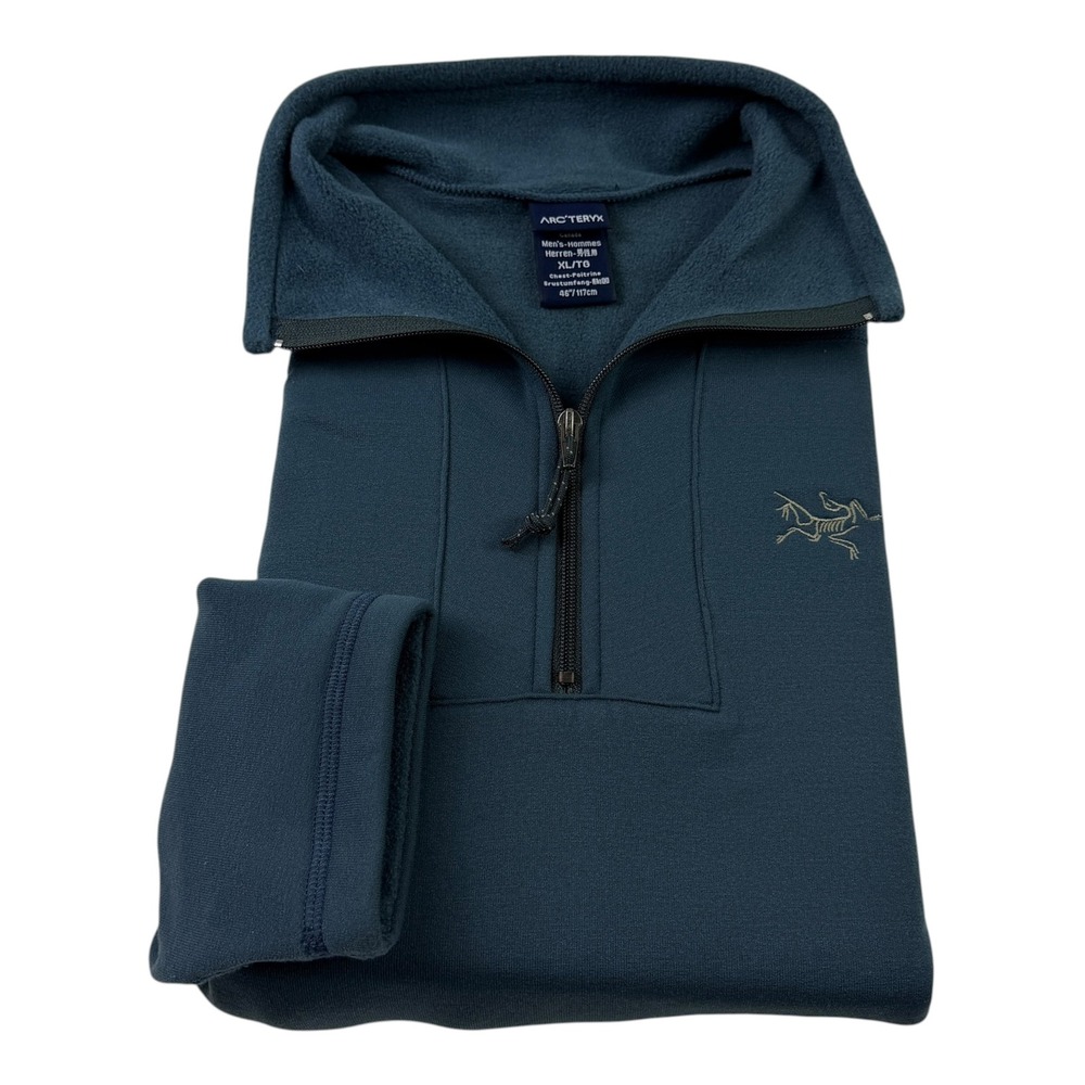 Arcteryx Mens XL Polartec Fleece 1/4 Zip Pullover Blue Rho AR Performance Layer